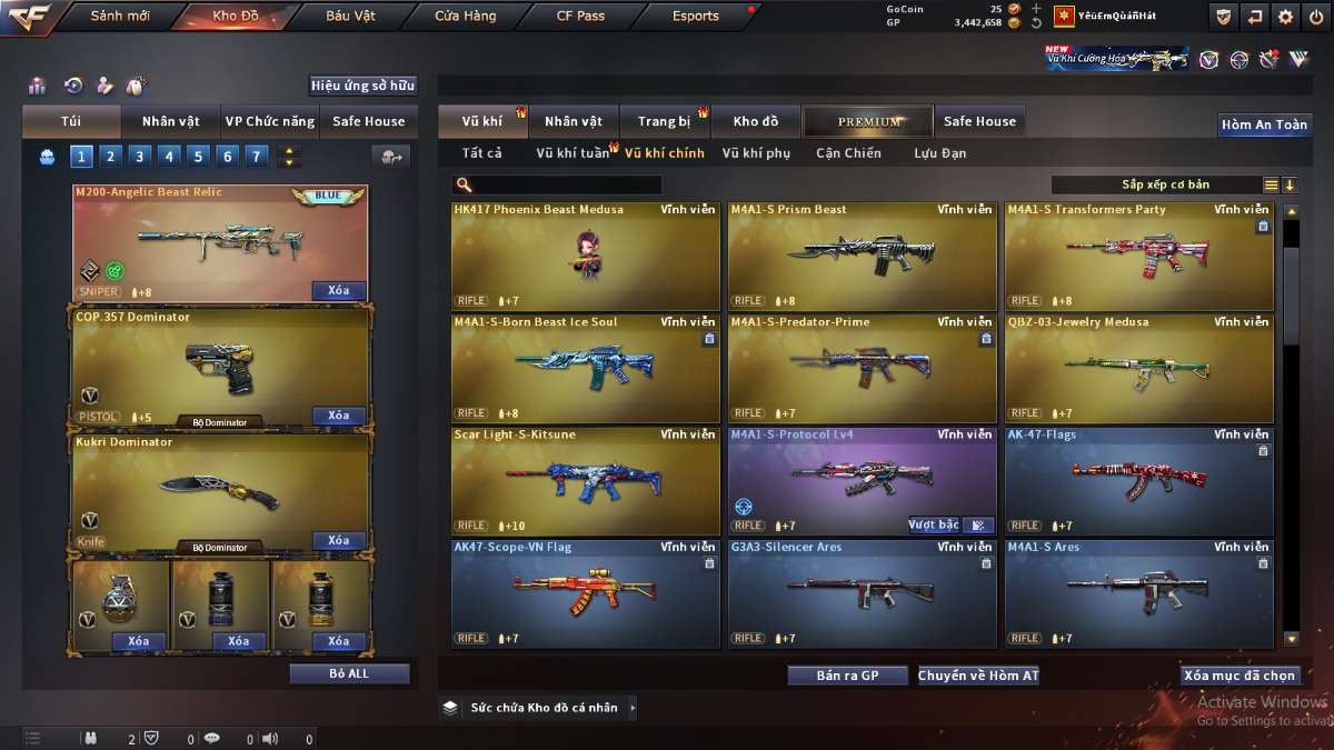 shop acc cf uy tin gia re